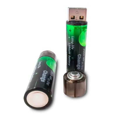 cd00112_1.jpg Batería recargable CDP AA de litio con carga USB, paquete de 2